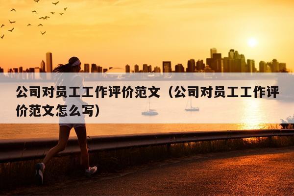 公司对员工工作评价范文(公司对员工工作评价范文怎么写)