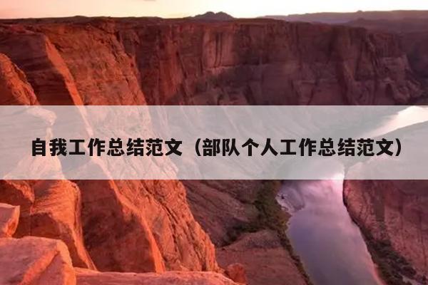 自我工作总结范文(部队个人工作总结范文)