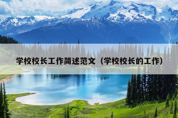 学校校长工作简述范文(学校校长的工作)
