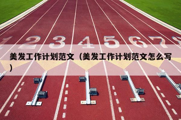 美发工作计划范文(美发工作计划范文怎么写)