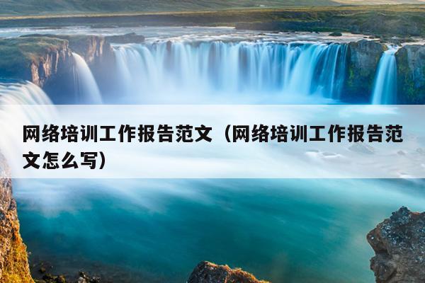 网络培训工作报告范文(网络培训工作报告范文怎么写)