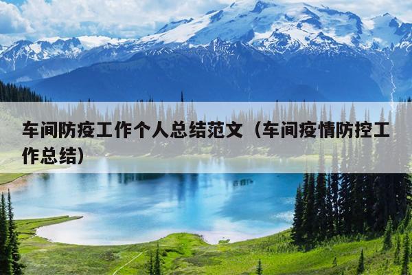 车间防疫工作个人总结范文(车间疫情防控工作总结)