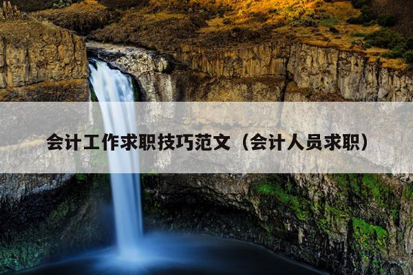 会计工作求职技巧范文(会计人员求职)