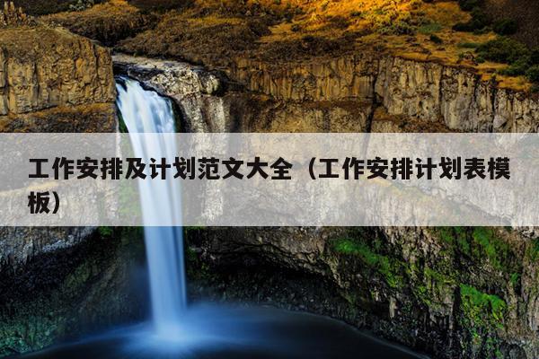 工作安排及计划范文大全(工作安排计划表模板)