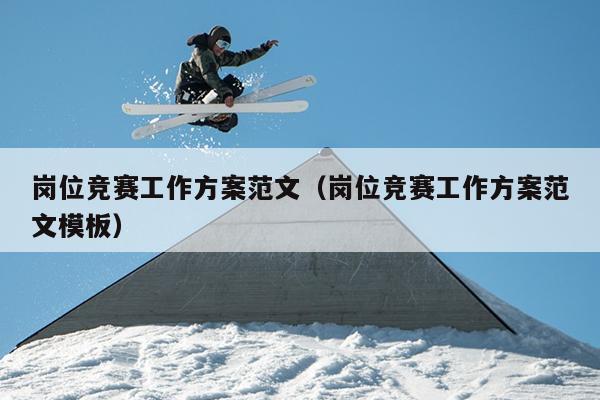 岗位竞赛工作方案范文(岗位竞赛工作方案范文模板)