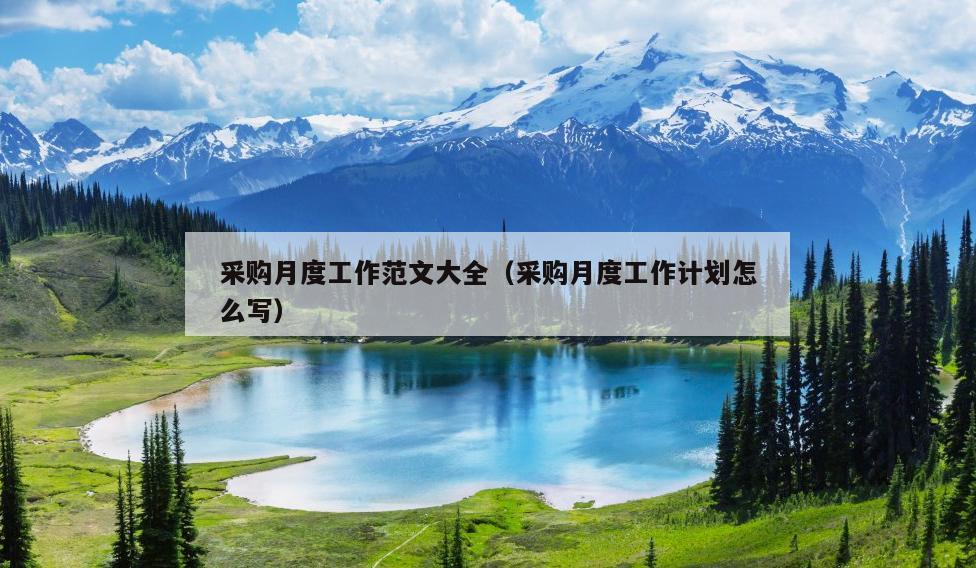 采购月度工作范文大全(采购月度工作计划怎么写)