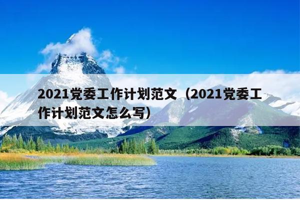 2021党委工作计划范文(2021党委工作计划范文怎么写)