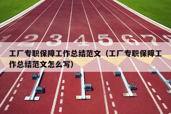 工厂专职保障工作总结范文(工厂专职保障工作总结范文怎么写)