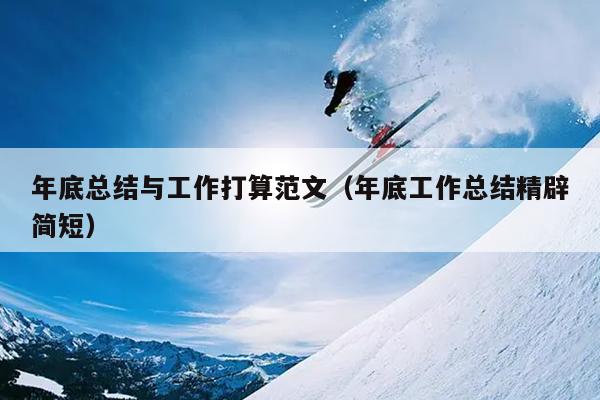 年底总结与工作打算范文(年底工作总结精辟简短)