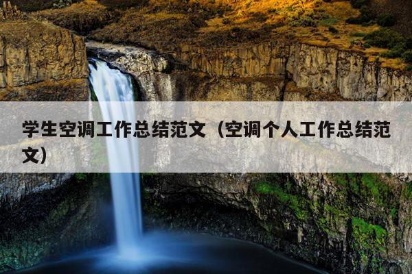 学生空调工作总结范文(空调个人工作总结范文)