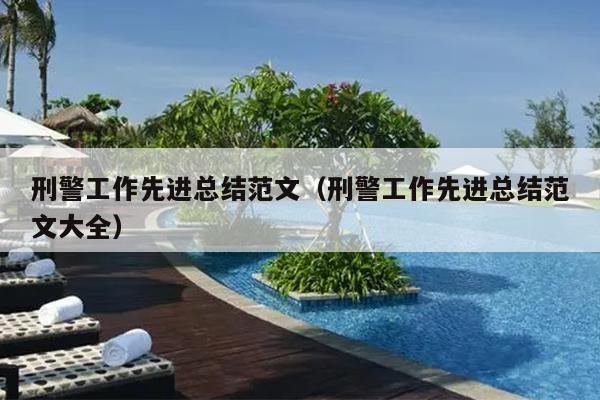 刑警工作先进总结范文(刑警工作先进总结范文大全)