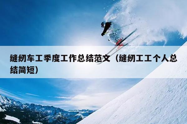 缝纫车工季度工作总结范文(缝纫工工个人总结简短)