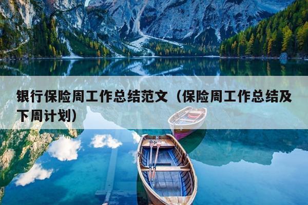 银行保险周工作总结范文(保险周工作总结及下周计划)