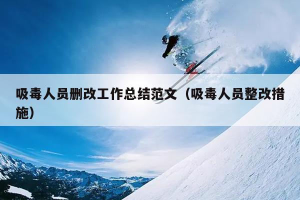 吸毒人员删改工作总结范文(吸毒人员整改措施)