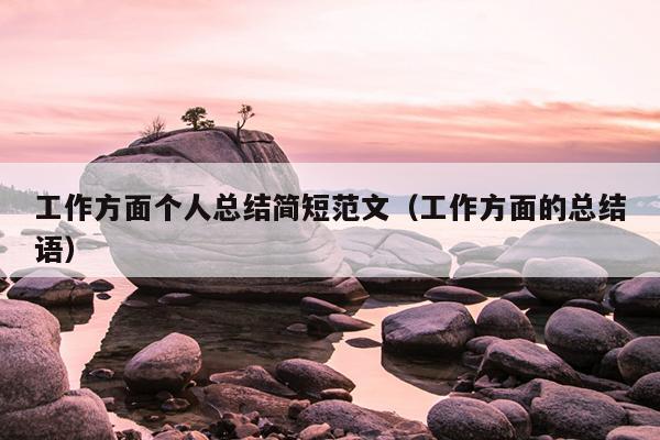 工作方面个人总结简短范文(工作方面的总结语)