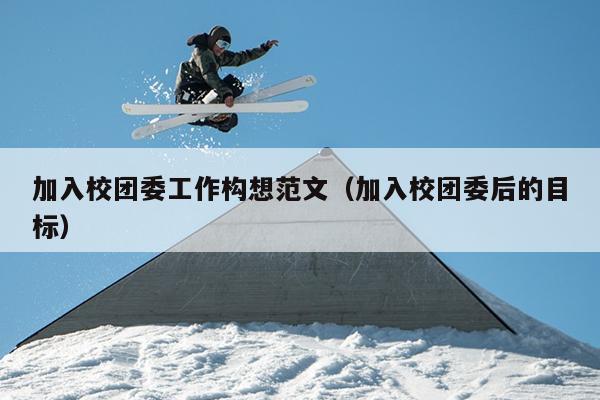 加入校团委工作构想范文(加入校团委后的目标)