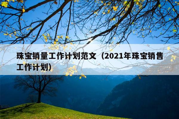 珠宝销量工作计划范文(2021年珠宝销售工作计划)