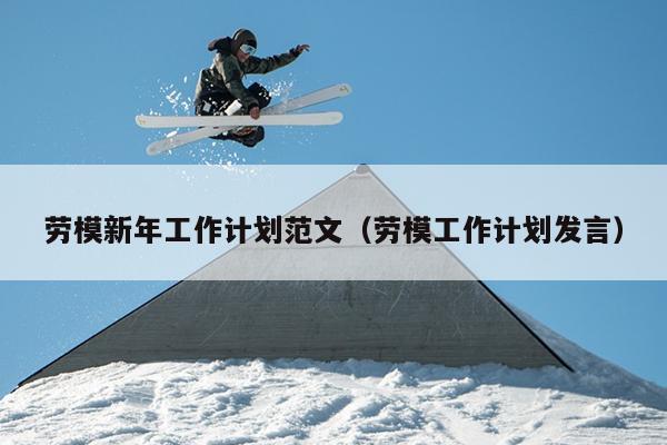 劳模新年工作计划范文(劳模工作计划发言)