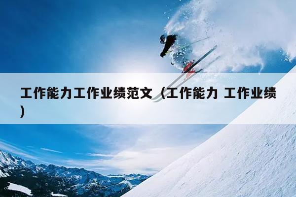 工作能力工作业绩范文(工作能力 工作业绩)