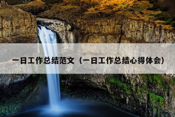 一日工作总结范文(一日工作总结心得体会)