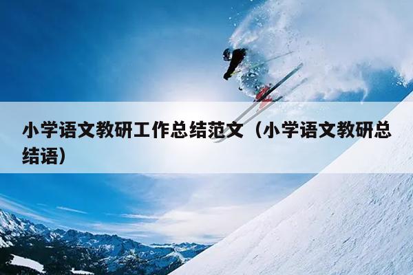 小学语文教研工作总结范文(小学语文教研总结语)
