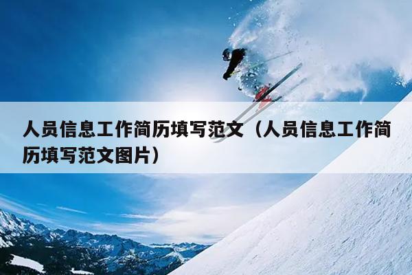 人员信息工作简历填写范文(人员信息工作简历填写范文图片)
