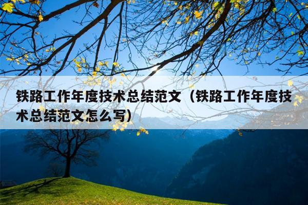 铁路工作年度技术总结范文(铁路工作年度技术总结范文怎么写)