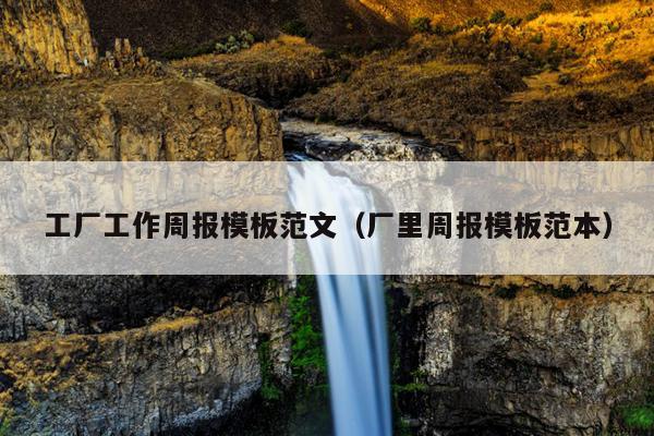 工厂工作周报模板范文(厂里周报模板范本)