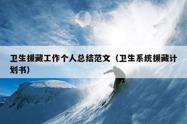 卫生援藏工作个人总结范文(卫生系统援藏计划书)