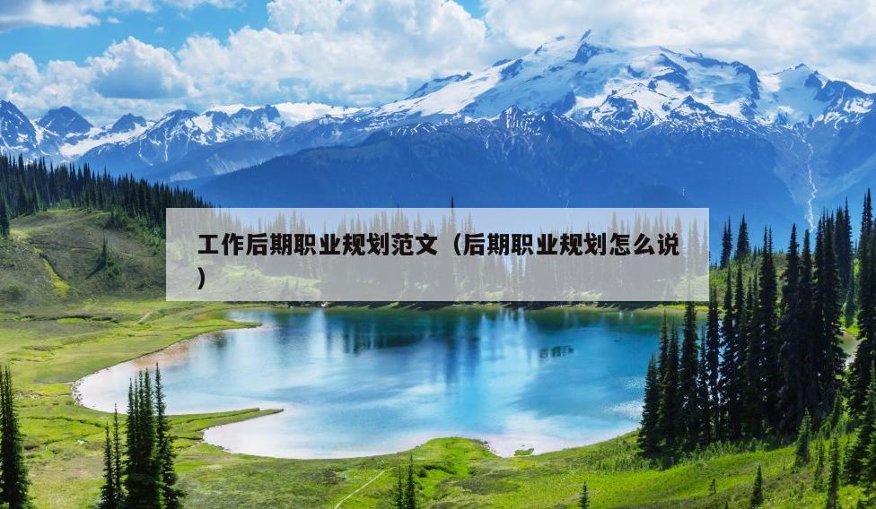 工作后期职业规划范文(后期职业规划怎么说)