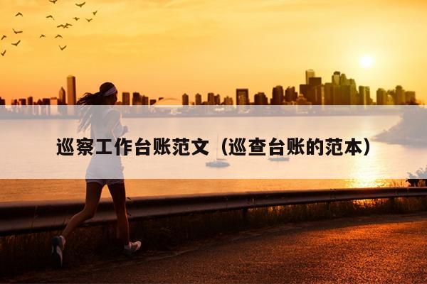 巡察工作台账范文(巡查台账的范本)