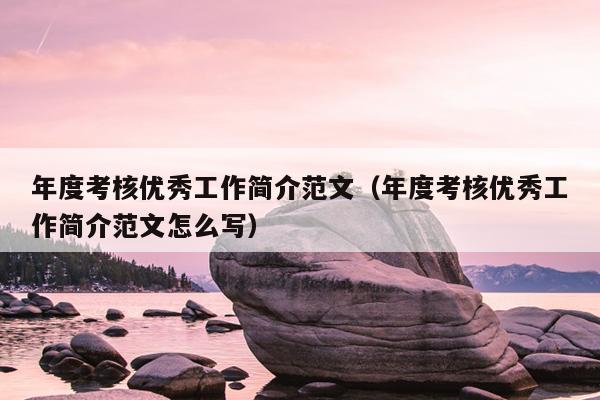 年度考核优秀工作简介范文(年度考核优秀工作简介范文怎么写)
