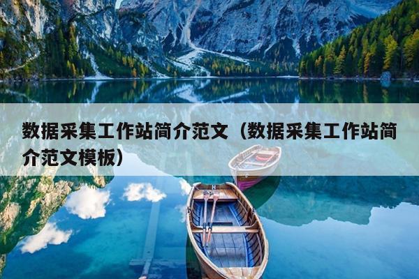数据采集工作站简介范文(数据采集工作站简介范文模板)
