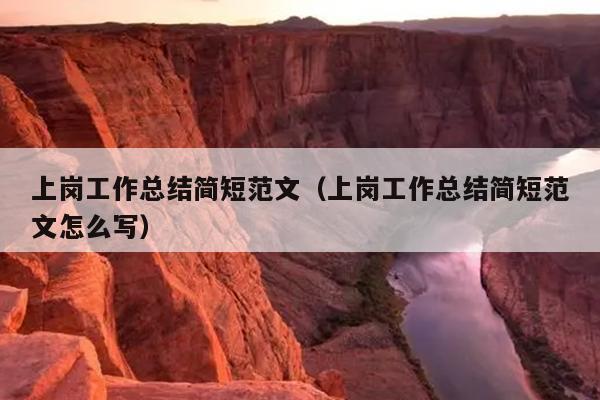 上岗工作总结简短范文(上岗工作总结简短范文怎么写)