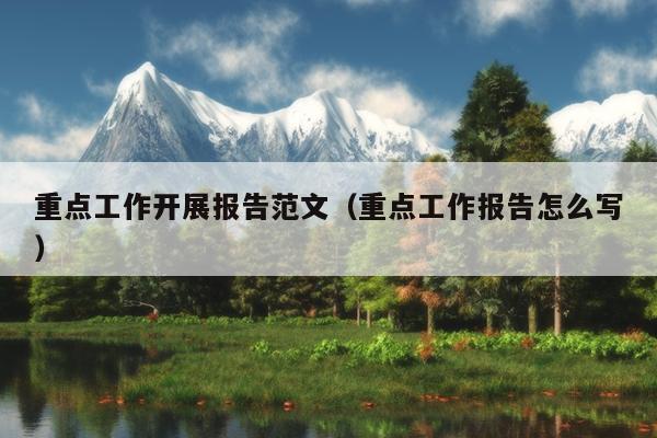 重点工作开展报告范文(重点工作报告怎么写)