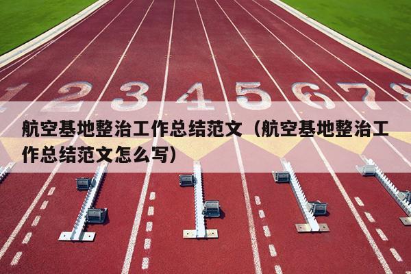 航空基地整治工作总结范文(航空基地整治工作总结范文怎么写)
