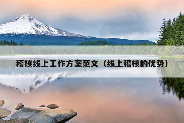 稽核线上工作方案范文(线上稽核的优势)