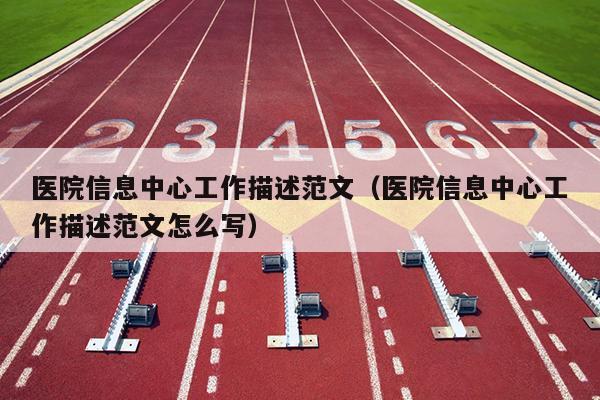 医院信息中心工作描述范文(医院信息中心工作描述范文怎么写)