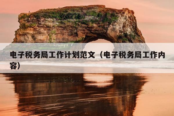 电子税务局工作计划范文(电子税务局工作内容)