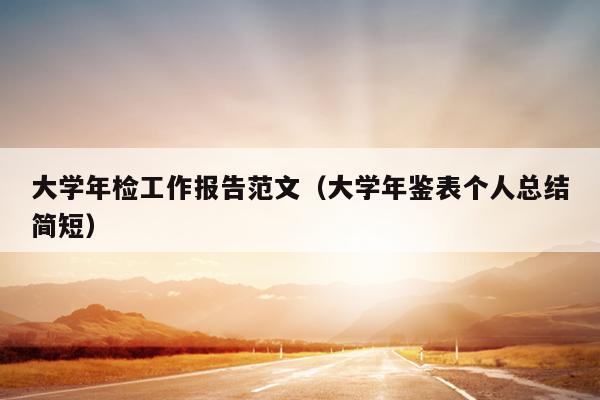 大学年检工作报告范文(大学年鉴表个人总结简短)